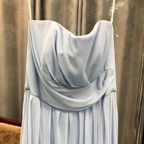 Alfred Sung Strapless Grecian Bridesmaid Dress - Picture 6 of 12